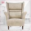 Zoja Wing Chair with Footrest Scandinavian Family Meble Beige Cream