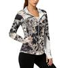 Sudadera Ligera con Cremallera para Mujer con Capucha y Bolsillos Manga Larga Chaqueta de Protección Solar Estampado Tie-Dye Ropa Exterior Informal
