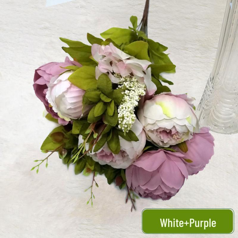 

13-головочные пионы в европейском стиле, искусственные цветы для дома, свадьбы, отеля и офисного декора