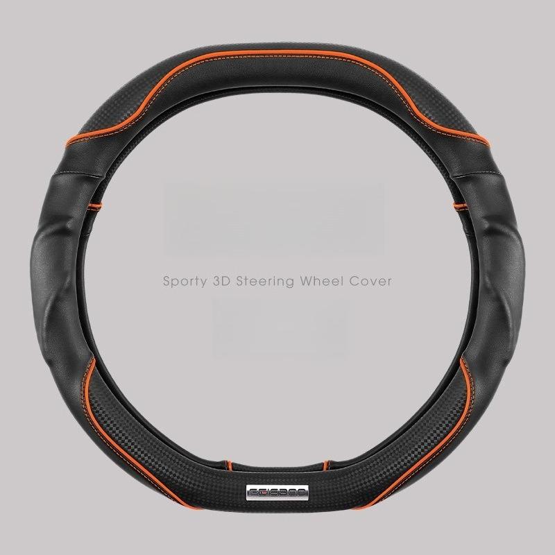 BFA1 Nappa Leather Car Steering Wheel Cover Universal Anti Slip Steering Wheel Covers Car Accessories Carbon Fibre Steering Covers