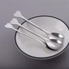 New Stainless Steel Spoons with Heart-Shaped Handle Coffee Tea Soup Stirring Spoons Mini Dessert Spoon Tableware Kitchen Tools