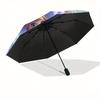 Anna,Elsa Automatic Umbrella - Tri-fold Portable Umbrella, Best Holiday Gift for Men and Women, Durable Iron Frame, Playful Design, Sturdy a