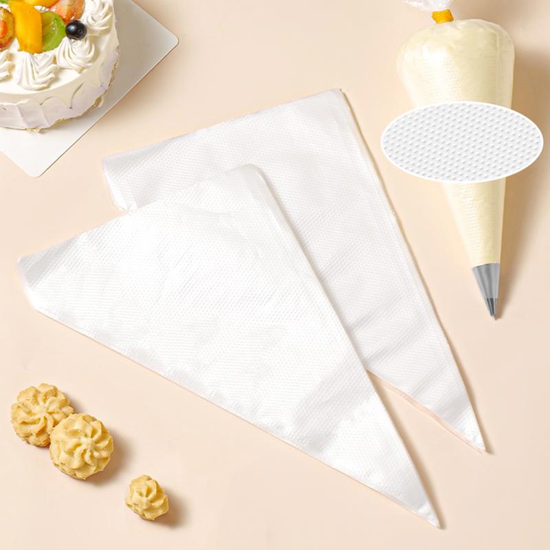 200pcs Piping Bag Confectionery Equipment Baking Accessories Disposable Pastry Sleeves Pastry Pack Transparent Cream Pastry Bags