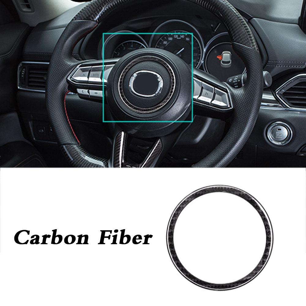 For Mazda CX-8 CX8 2016 2017 2018    Car Sticker Ornament Inner Steering Wheel Interior Kit Trim Frame Cover Parts