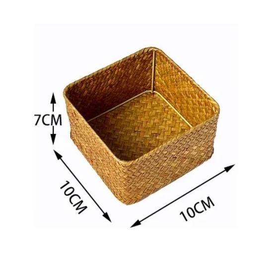 

Корзины для хранения Соломенный горшок Коробка для хранения фруктов из ротанга Контейнер для хранения косметики Корзина-органайзер Корзина для пикника