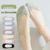 Damen Ultra-Dünne Baumwoll Low-Cut Unsichtbare Socken mit Anti-Rutsch Silikon Fersen-Grip - Perfekt für Frühling und Sommer
