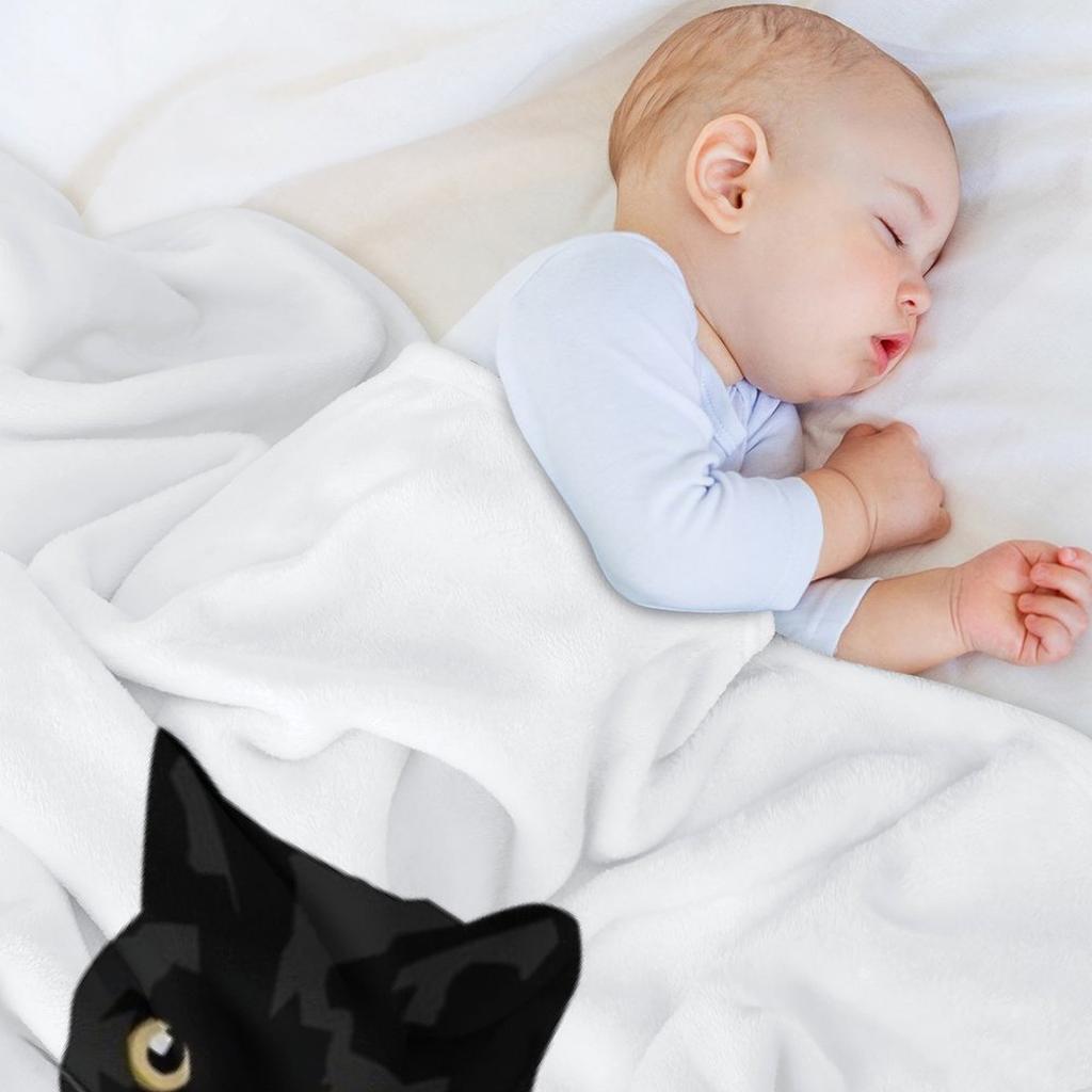 Black Cat Throw Blanket Sleeping Bag Decorative Sofas Baby Personalized Gift Blankets