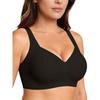 Seamless Wirefree Full Coverage Bra Women Soft Molded Cup With Breathable Nylon Spandex Plus Size Supportive T-Shirt In