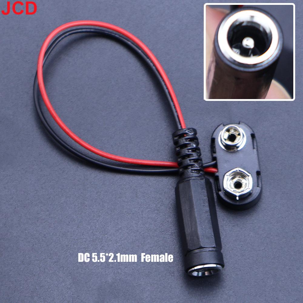 5pc 9V Battery Connector Power Clips DC Jack Male Female Alligator Snap Adapter Wire Holder Cable 9 Volt Lead Socket Plug Barrel