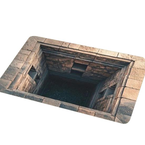 3D Optische Täuschung Fußmatte Rutschfest Vision Teppich mit Atemberaubendem 3D Visuellen Effekt Design Teppich für Wohnzimmer Schlafzimmer Flur Pflegeleichter Teppich