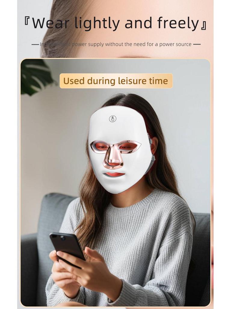 LED Light Therapy Face Mask for Acne Removal and Skin Rejuvenation