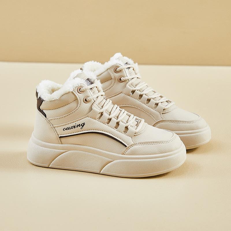 

Женские зимние теплые кроссовки на массивной платформе, нескользящие сноубутсы с подкладкой из искусственного меха, теннисные кроссовки на шнуровке для ходьбы для женщин, удобные короткие ботильоны 35 хаки