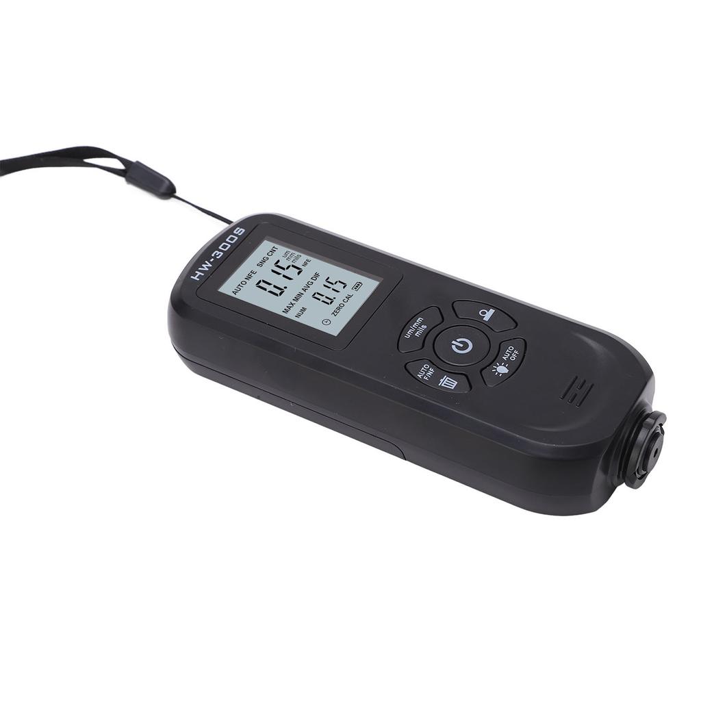 Paint Thickness Gauge Coating Depth Meter Tester Digital Display 3 Units for Machine Black