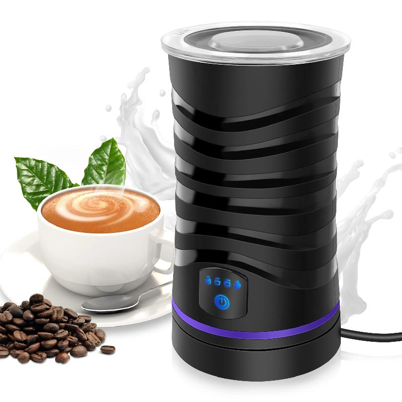 

Electric Milk Frother and Steamer Hot Chocolate Machine 400W 4 in 1 Temperature Control 600ml Hot and Cold Milk Foam Maker for L UK чорний