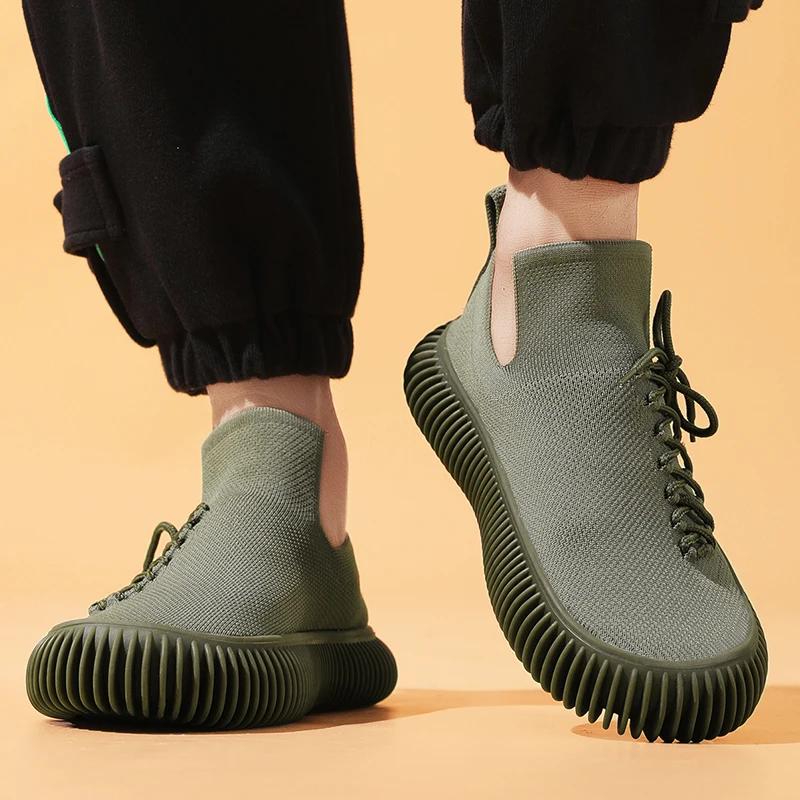 2026 Autumn New Men Shoes Brown/Black Men's Sneakers Chunky Men Shoes Heighten Fashion Casual Plus Size Zapatillas Tennis Shoes