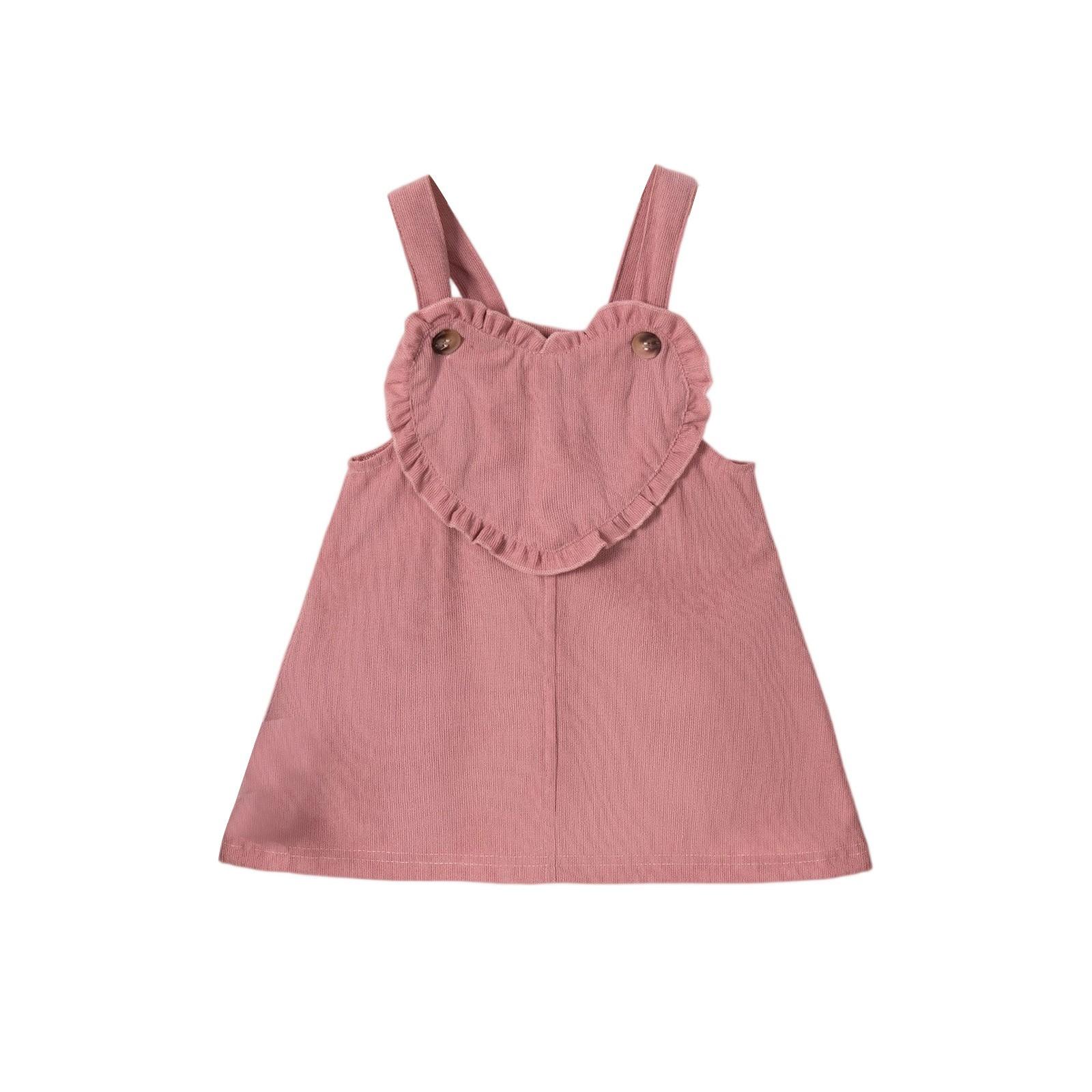 

Платье без рукавов с цветочным принтом для девочек - Летнее платье принцессы с оборкой по подолу 110 розовый