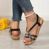 2025 summer fashion bohemian sandals roman style new large size fish mouth flat beach sandals
