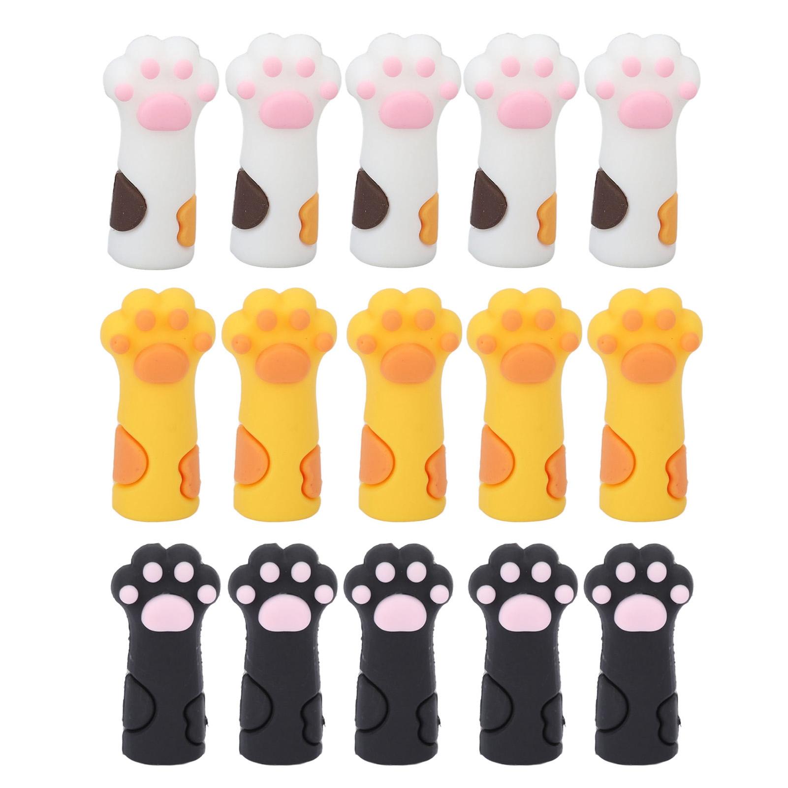 

5 шт., защитный чехол для ножниц для кутикулы, силиконовый триммер для кутикулы в форме кошачьей лапы, защитный рукав для N