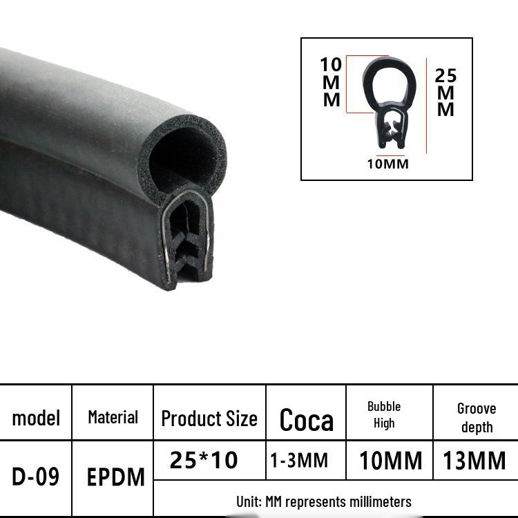 U-Shaped Waterproof Anti-Collision Dustproof Electrical Cabinet Rubber Seal