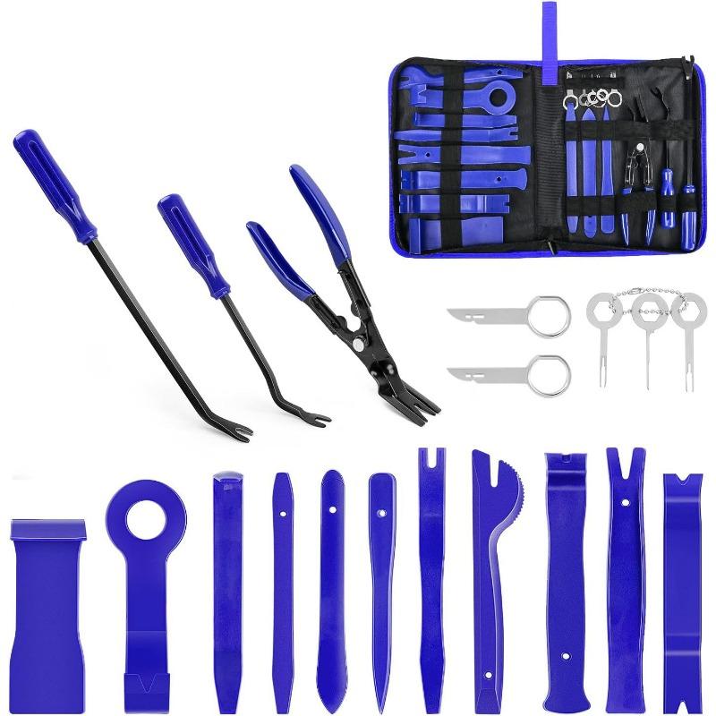 12/19 Pcs Car Pry Board Tool Set - Hard POM Audio/Instrument Panel Disassembly Tool  | 19Pcs with Storage Bag