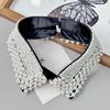 Elegant Diamond Lace False Collars Woman Crystal Removable Collar Women Necklace Fake Collar Detachable Tie Clothing Accessories