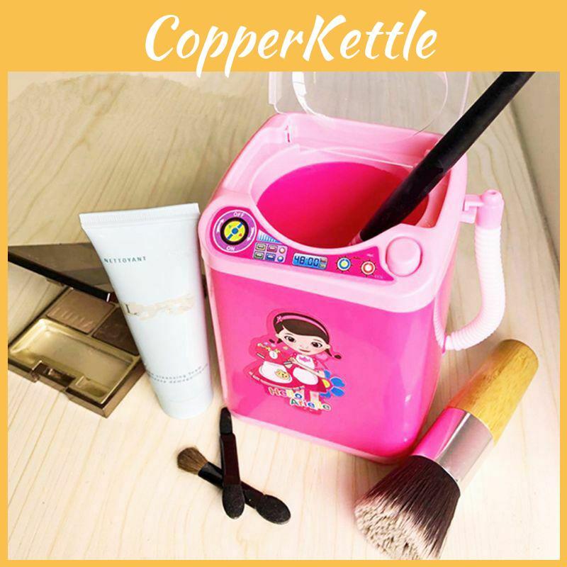 Charmante und Praktische Mini-Elektrowaschmaschine Puppenhaus Spielzeug für Make-up-Pinselreinigung