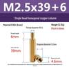 C3604 Brass Hexagonal Pillar with M2/M2.5 Internal & External Threads: Camera Stud Fixing Spacer Screw Rod