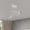 Lampa Sufitowa Loftowa Biała Pętla Do Salonu Przedpokoju 2Xe27 15W Loop Sollux Lighting