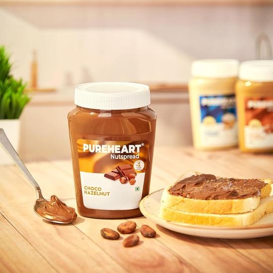 Pureheart Nut Spread Choco Hazelnut (200 Gm), Delicious, Smooth & Creamy Snack, Nutty Chocolate Hazelnut Spread for Breakfast