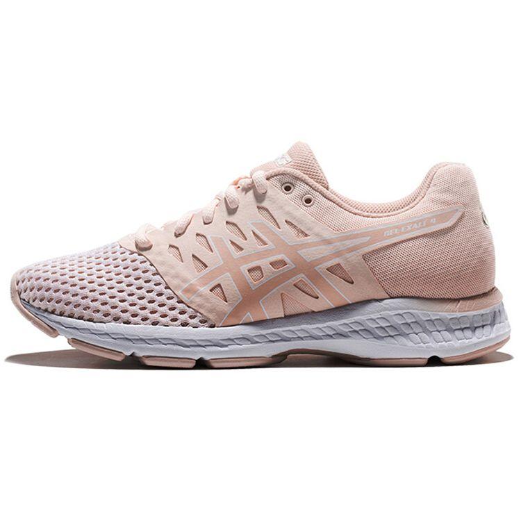 Asics Gel-Exalt 4 Fabric Synthetic Leather Comfortable Durable Low-Top Running Shoes Women sneaker Pink T8D5Q-705