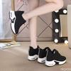 Summer 2025 Fashionable White Sports Shoes Casual Breathable Mesh Thick Soled Sports Shoes Comfortable Height Increasing Shoes
