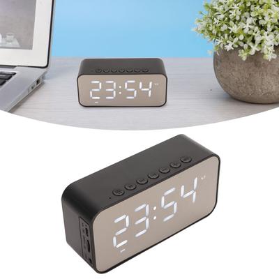 Wireless   Speaker Stereo Sound Noise Cancelling Temperature Display Voice Broadcast FM Radio Mirror Alarm Clock