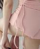 Debiweeo Women'S Yoga Wear Devi-B0088-Salmon Pink Pilates Viviana Shirred Shorts