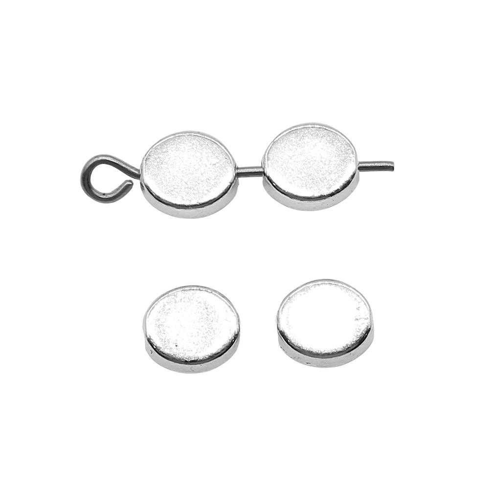 

10шт Бусины Овальные Бусины Цвет Античное Серебро Цинковый Сплав 6X7мм