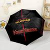 Galatasaray1 Personalized Text Umbrella Outdoor Automatic Umbrella Retractable Design with 8-Rib Durability Durable Plastic Iron