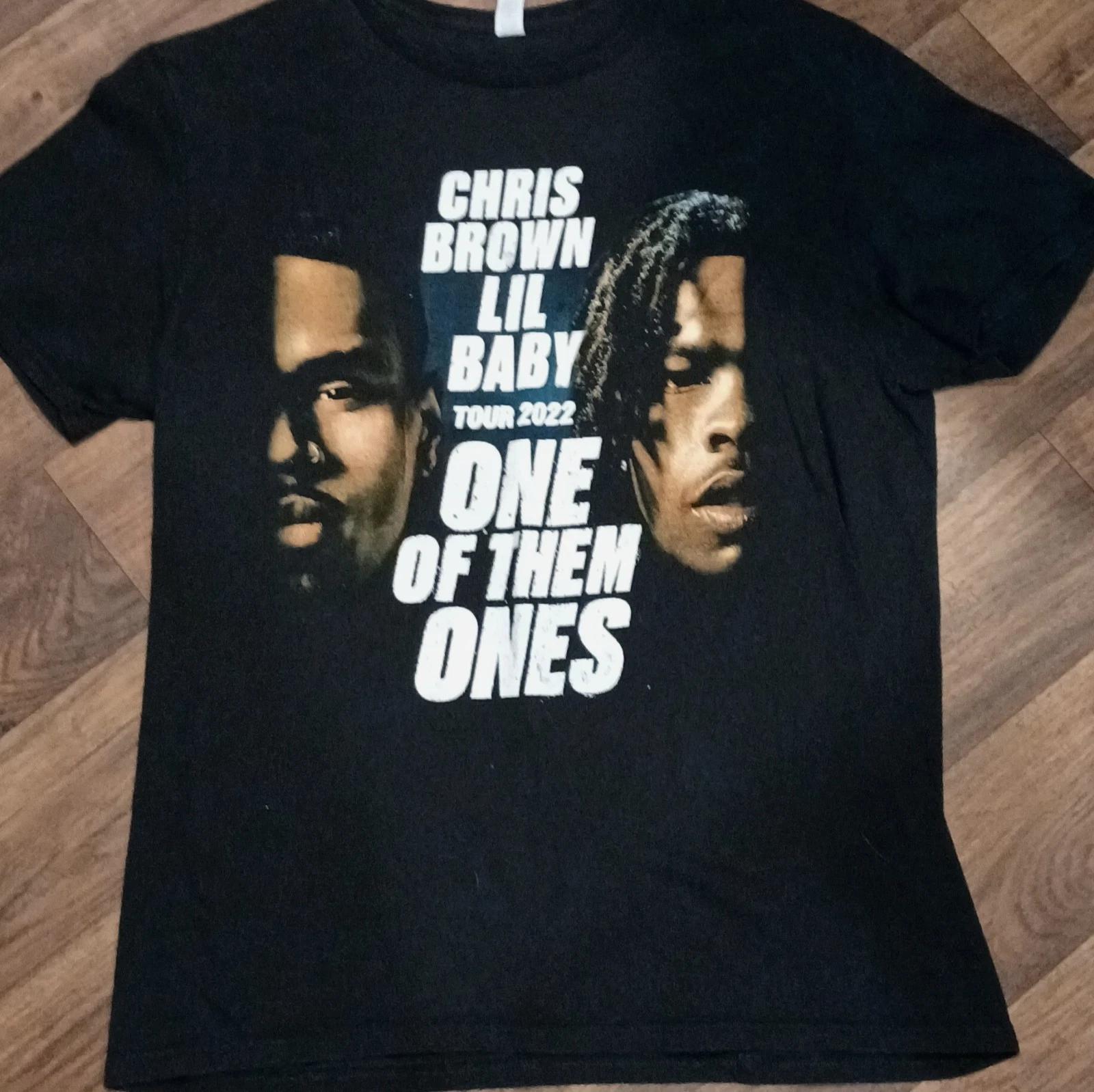

Chris Brown Lil Baby Tour Tee 2022 One of Them Ones Shirt Mens Large Black XL