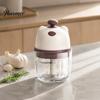 Portable Mini Vegetable Masher Electric Garlic Masher, Wireless Food Chopper with Stainless Steel Blades, Blade Rechargeable Crusher for Kitchen