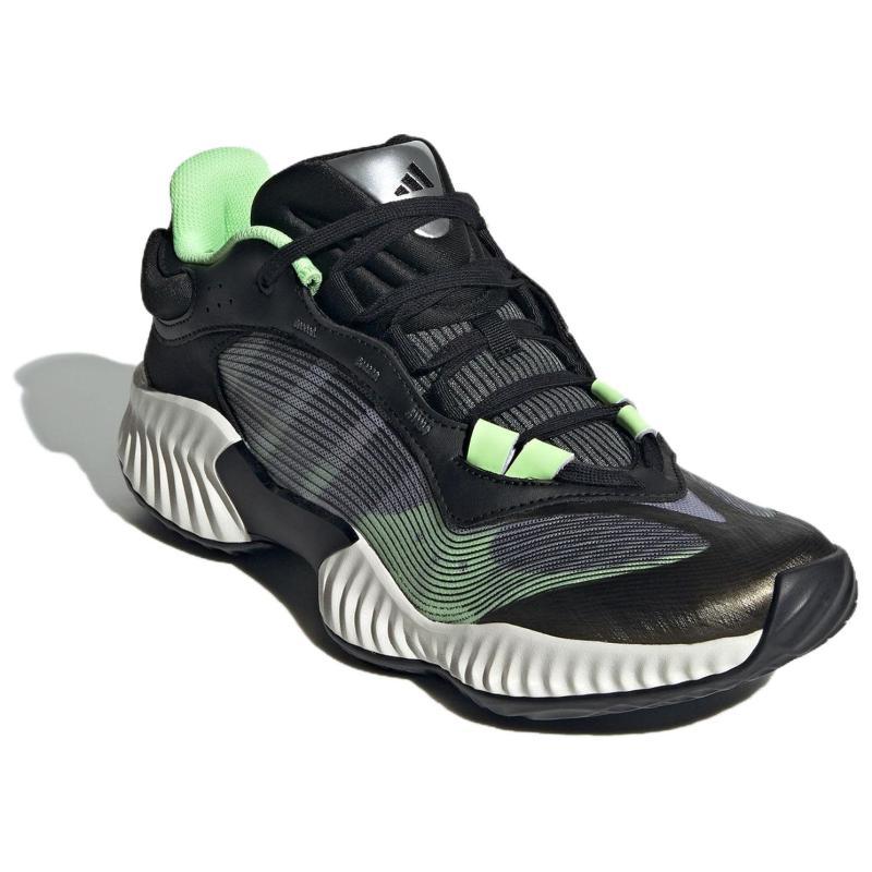 adidas Cushioning Wear-Resistant Low-Top Basketball Shoes Unisex Black Sneakers JH5838