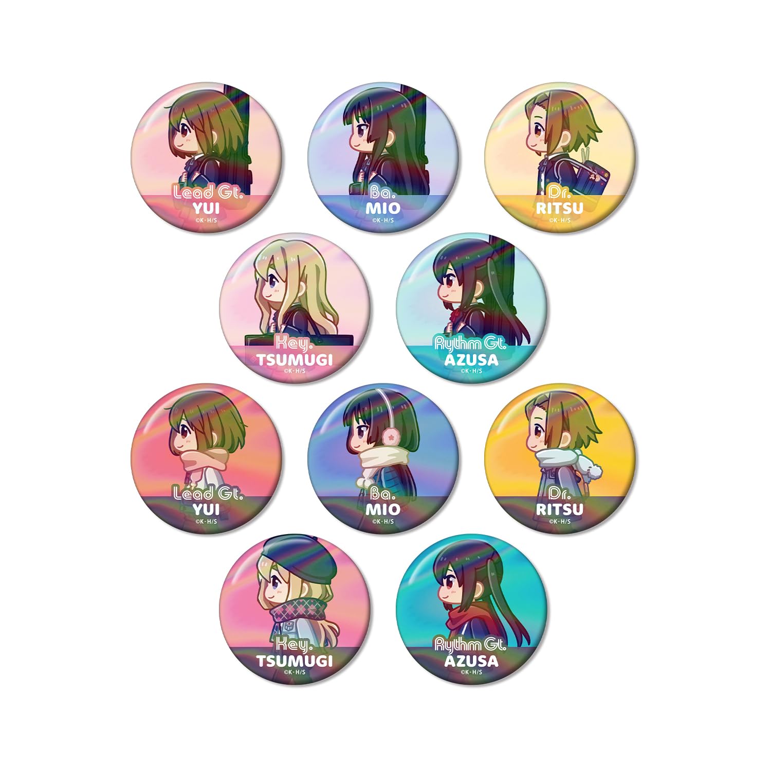 

K-ON! Trading Chibi Toko Aurora Can Badge Box of 10