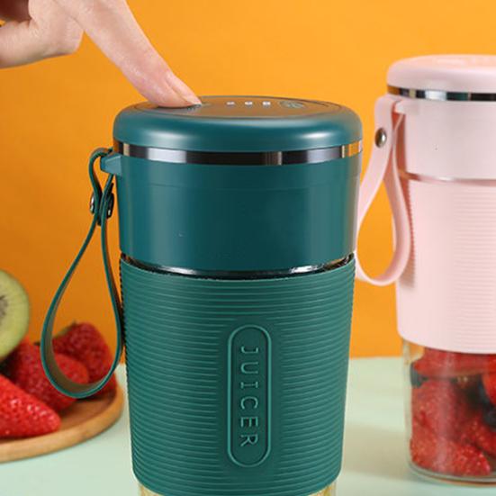 Bezdrátový přenosný mixér, odšťavňovač ovoce s 6 ostrými noži, bez BPA, snadno čistitelný, dobíjecí elektrický mixér