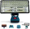 Bumxca Reflector LED Lumină de Lucru 8000LM Luminozitate Reflector Reîncărcabil Cipuri LED 4 Lumini de Lucru 2 Niveluri de Luminozitate Reglare Unghi Makita