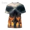 Pirate Ship Theme 3D Print Men's T-Shirt Summer Casual Men's Street T-Shirt Outdoor Sports Short Sleeve Fashion Men's T-Shirt
