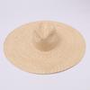 Moda Natural Paja Tejido a Mano 15cm 18cm Ala Ancha Panamá Jazz Sombrero de Paja Mujer Hombre Verano Oversize Playa Sombrero Mujer Playa