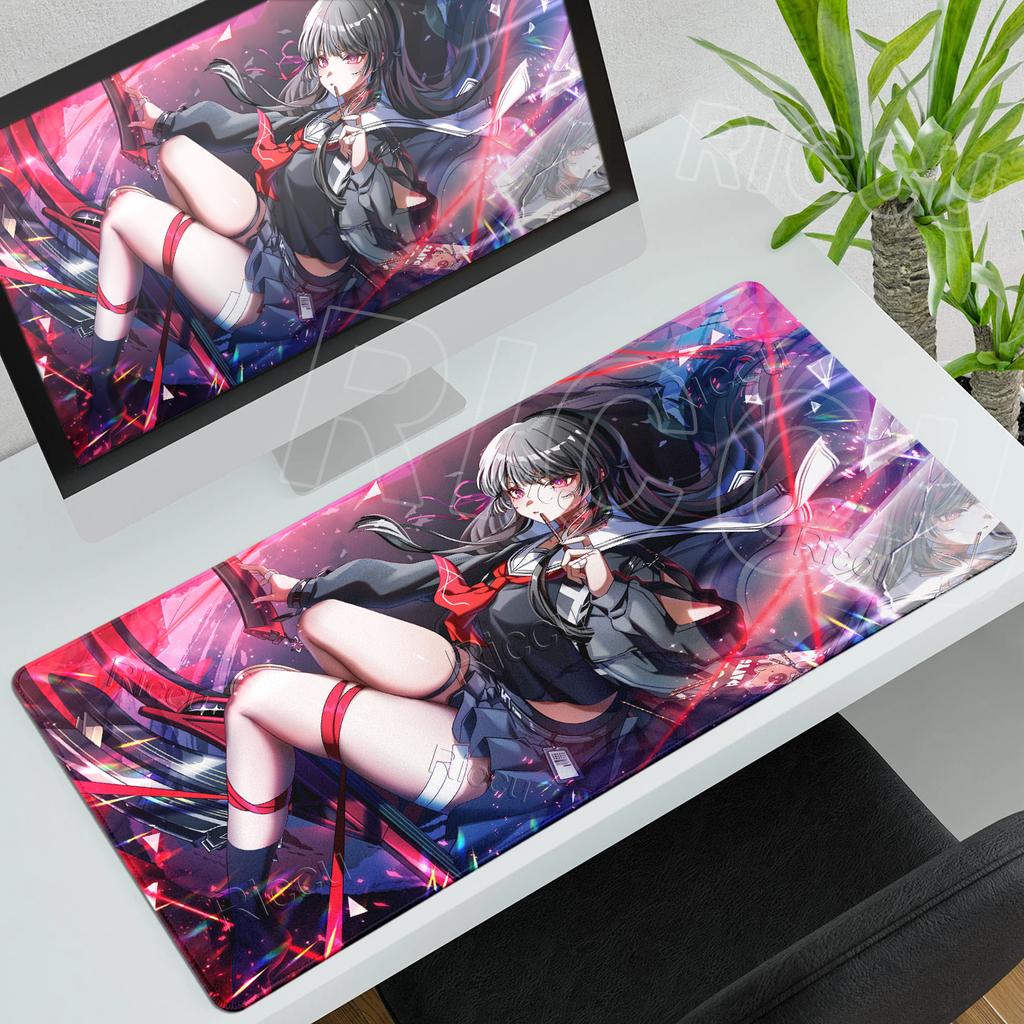 Anime Girl Chisa Mouse Pads Game Wuthering Waves Pattern Carpet PC Gaming Accessories PC Nonslip Desk Mat Extended Rubber Carpet