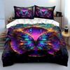 "Colorful Butterfly Art Decor Set" Soft Comfortable Duvet Cover Bedding Set Included 1*Duvet Cover & 2*Pillowcases Gift
