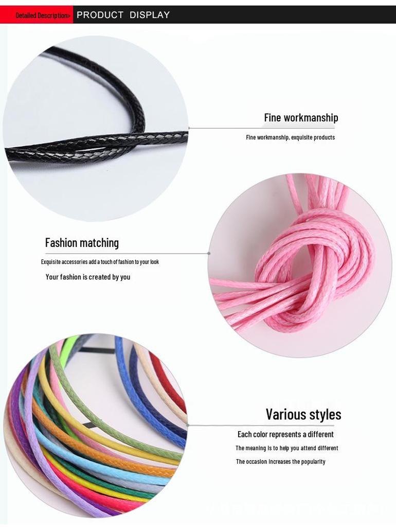 1mm Koreanisches Wachskordel für DIY-Flechten und handgewebte Halsketten