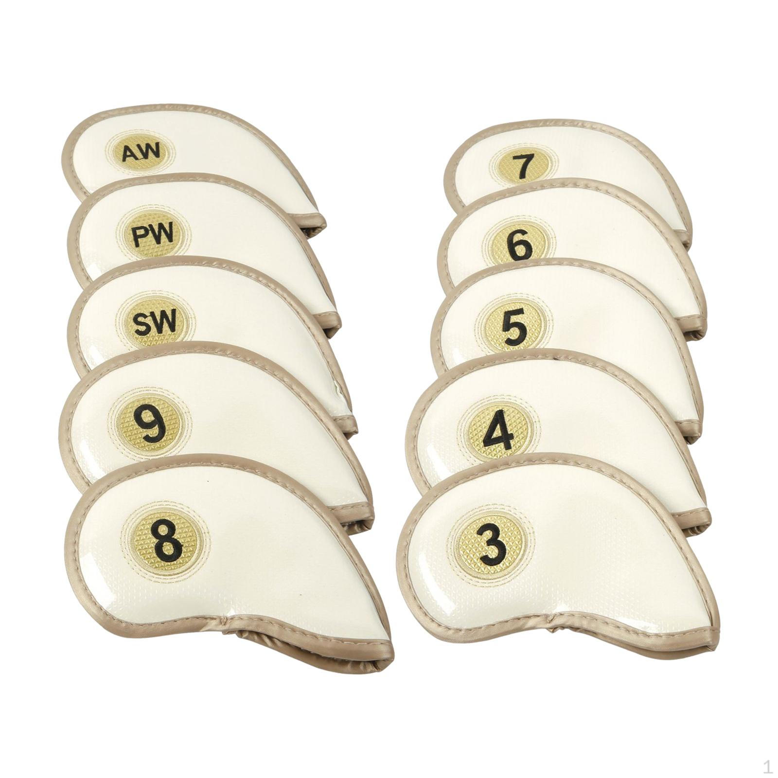 Golf Iron Headcover Set Club Head Cover with Waterproof Anti-Scratch Cue Putter Protector