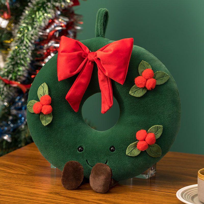 Adorable Christmas Gingerbread Man Plush Toy Pillow Doll Ornament