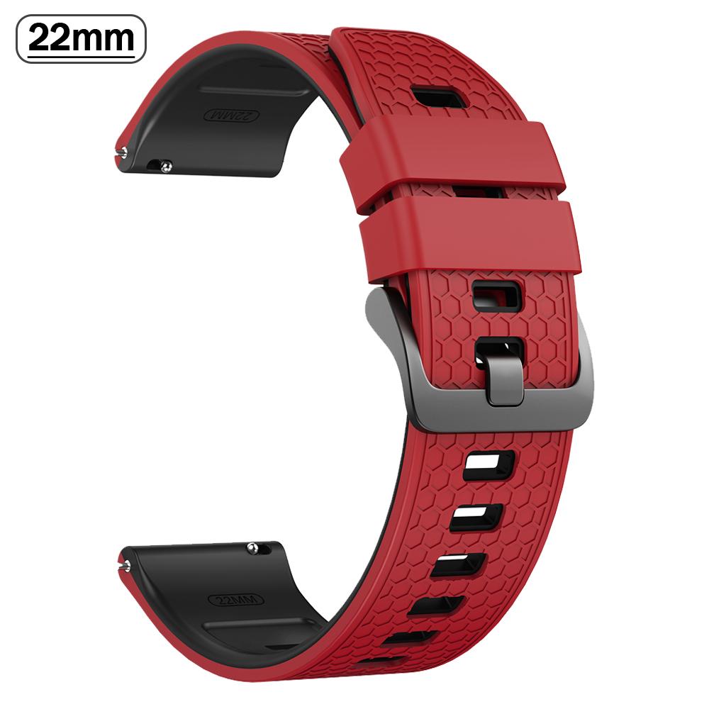 22mm Rubber Strap For Xiaomi watch 5/2 Pro/color 2/S1/2/3/ S4 Sport Mi Watch Bands For HUAWEI/Garmin WATCH Replace Soft Bracelet