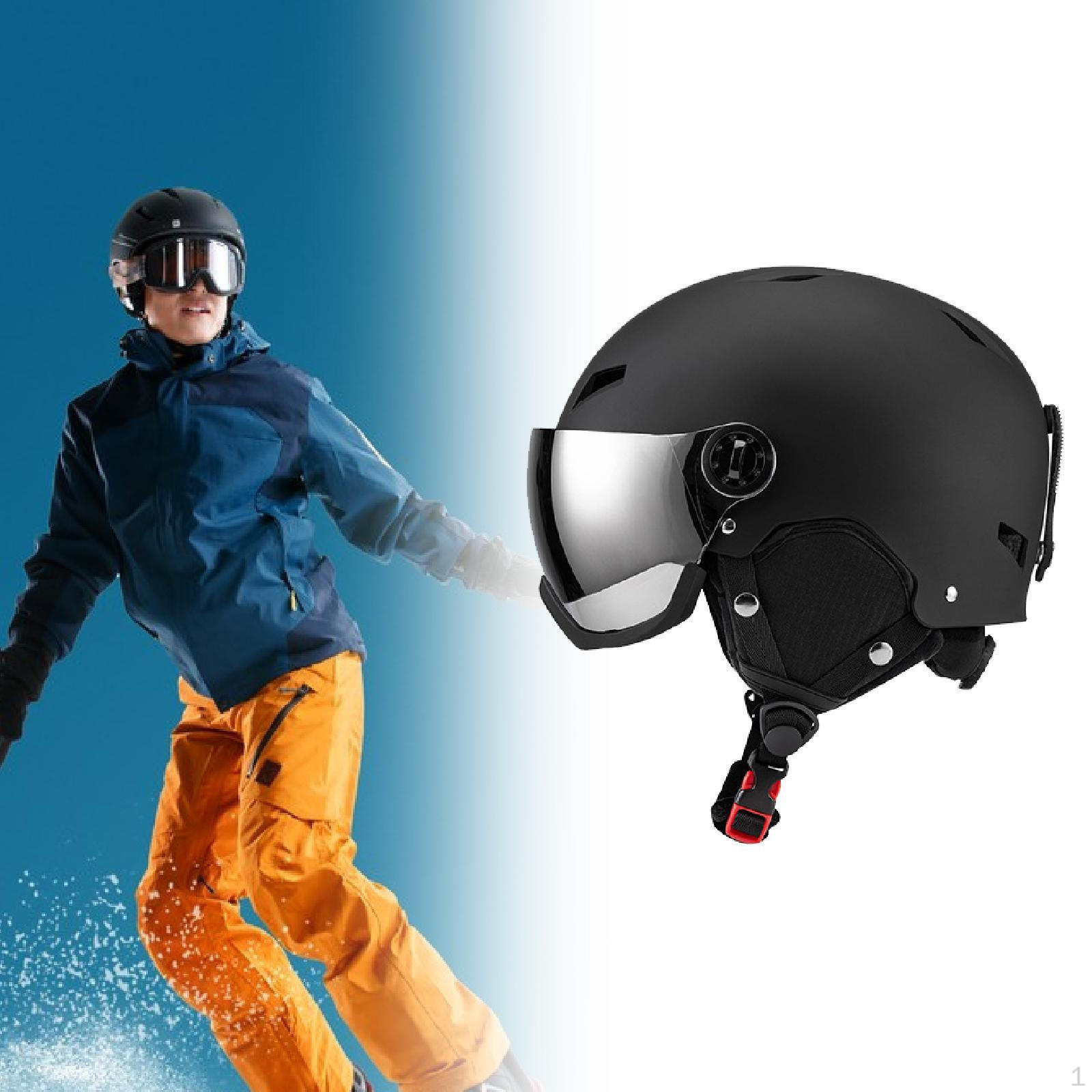 

Горнолыжный шлем с очками и защитой ушей для сноубординга S Black